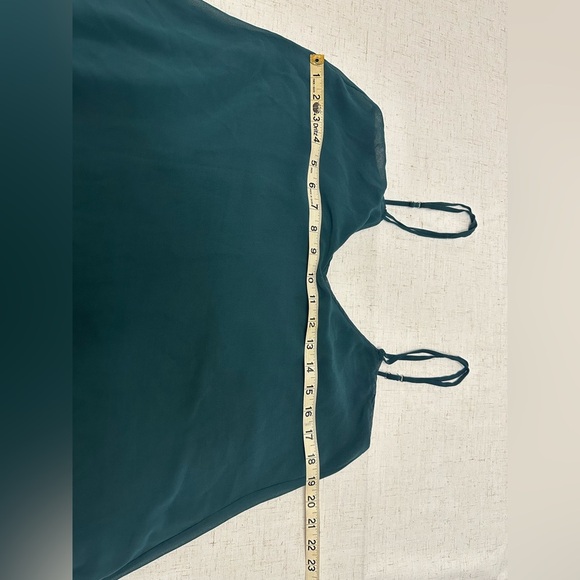 White House Black Market Green Ruffled Camisole - Picture 8 of 10